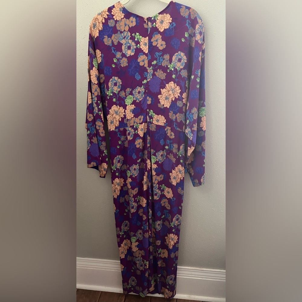 Smythe Twist Dress in Violet Floral Size Medium New - Picture 4 of 8